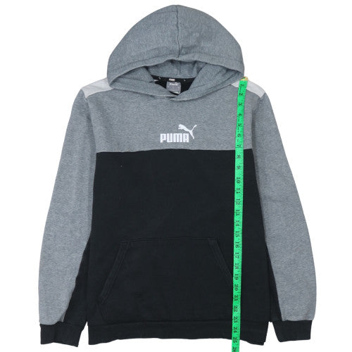 Puma Men's Grey Pullover Hoodie L Sports Fleece Sweatshirt