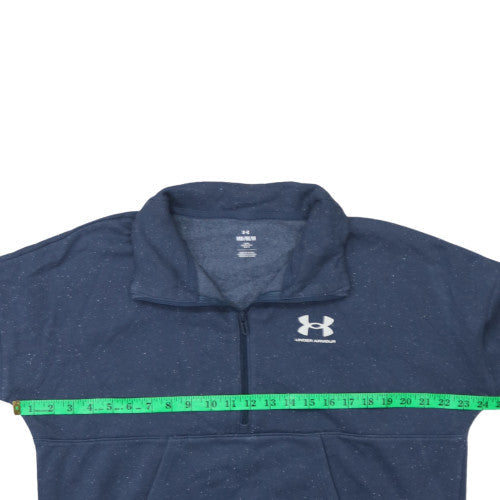 Under Armour Mens Blue 1/4 Zip Fleece Sweatshirt Size M