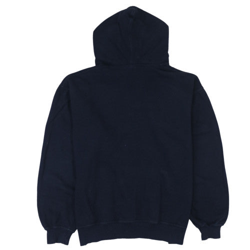 GAP Men's Blue Pullover Hoodie M Embroidered Logo Fleece Sweatshirt
