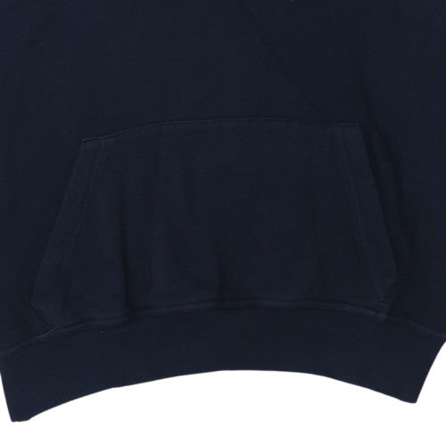 GAP Men's Blue Pullover Hoodie M Embroidered Logo Fleece Sweatshirt