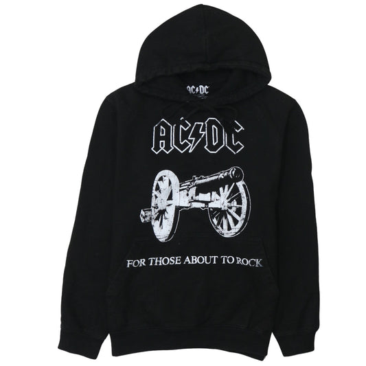 AC/DC Men's Black Pullover Hoodie S Regular Rock Graphic Fleece
