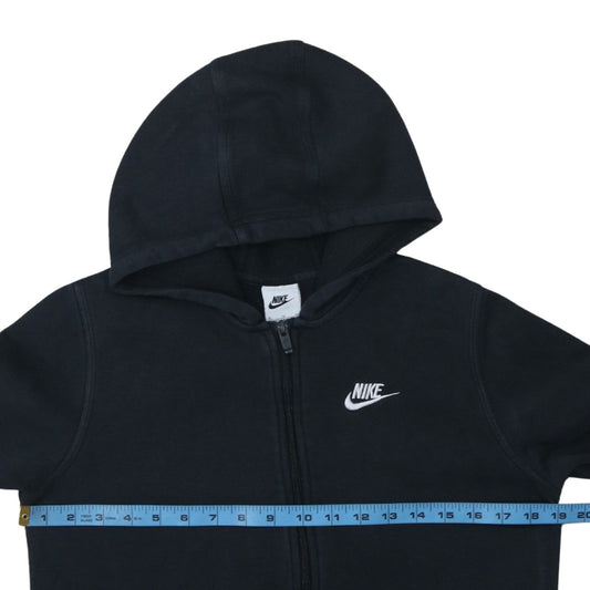 Nike Teens Black Full Zip Hoodie Sweatshirt XL 158-170cm
