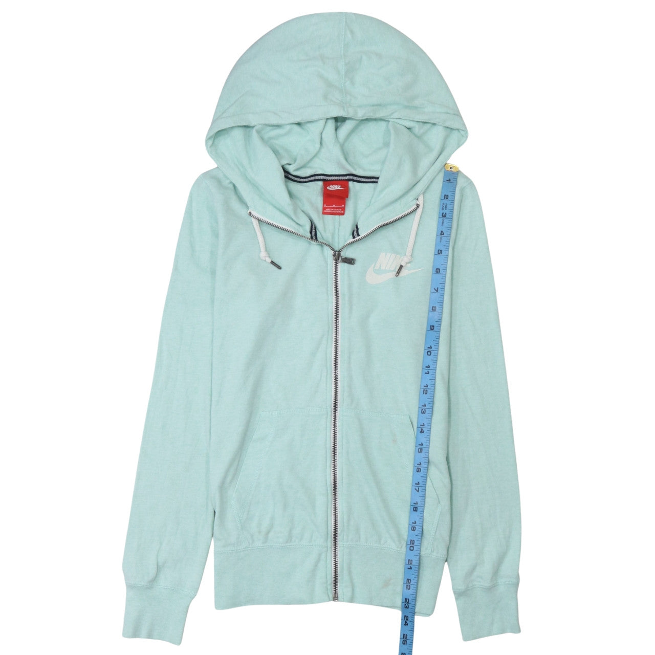Nike Women’s Blue Full Zip Hoodie Size M Cotton Blend
