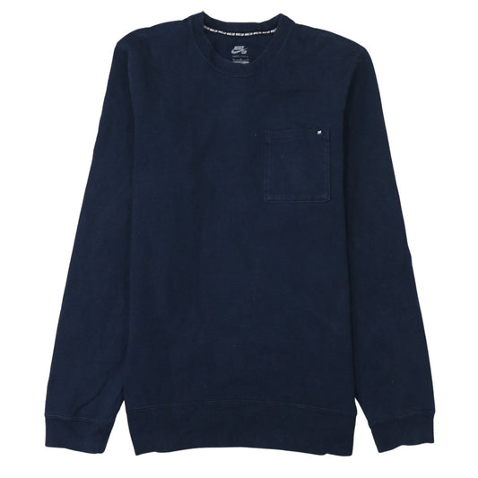 Nike SB Men’s Blue Cotton Crew Neck Pullover Sweatshirt M