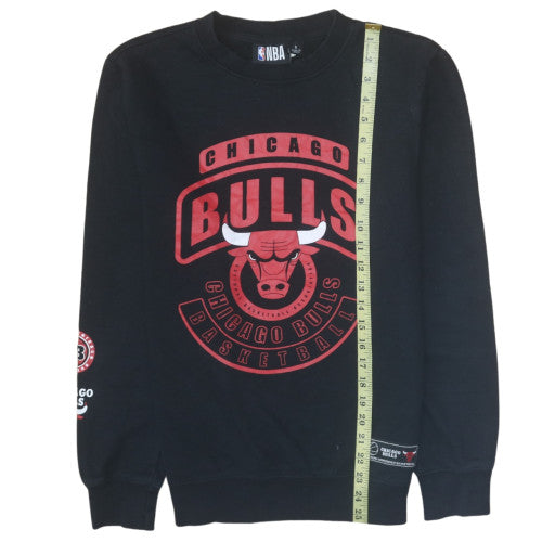 NBA Men's Black Chicago Bulls S Pullover Sweatshirt Long Sleeve
