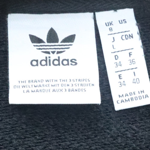 Adidas Women Black Crew Neck Pullover Sweatshirt Size 8 UK Casual