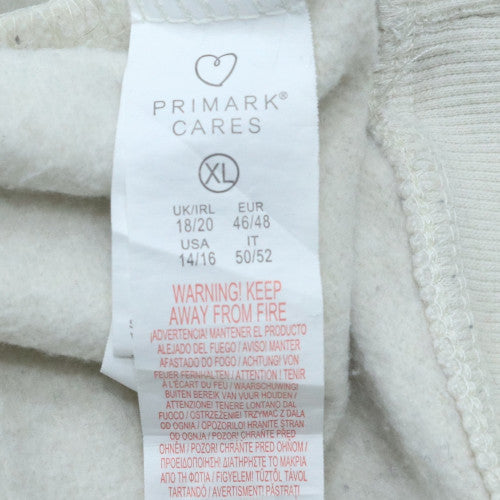 Disney x Primark Women White Mickey Mouse XL Sweatshirt Cozy Pullover