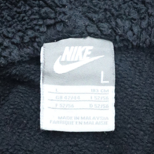 Nike Men's Black L Henley Fleece Hoodie Pullover Sweatshirt