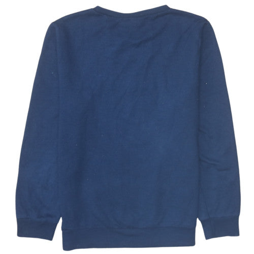 Disney Women Navy Blue Stitch Sweatshirt UK 10 Pullover Crew Neck