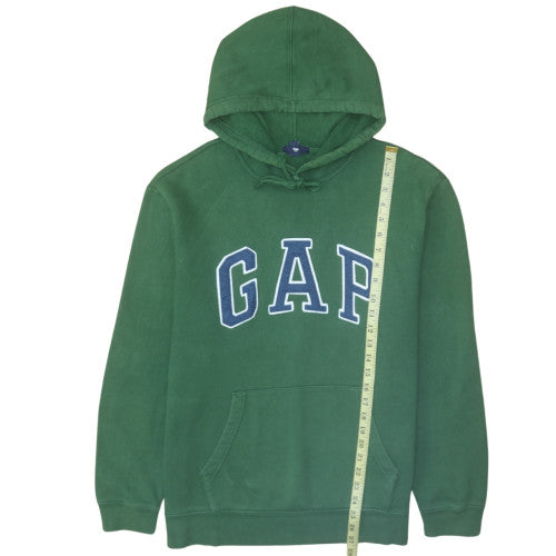 GAP Men's Green Pullover Hoodie L Logo Fleece Sweatshirt