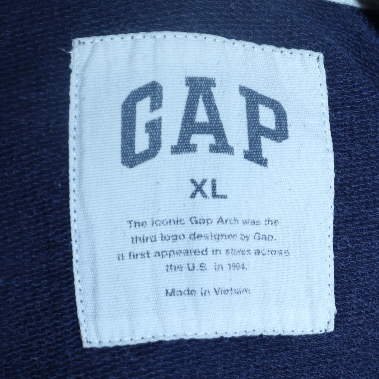GAP Men's Blue Paris Pullover Hoodie XL Embroidered Logo Sweatshirt
