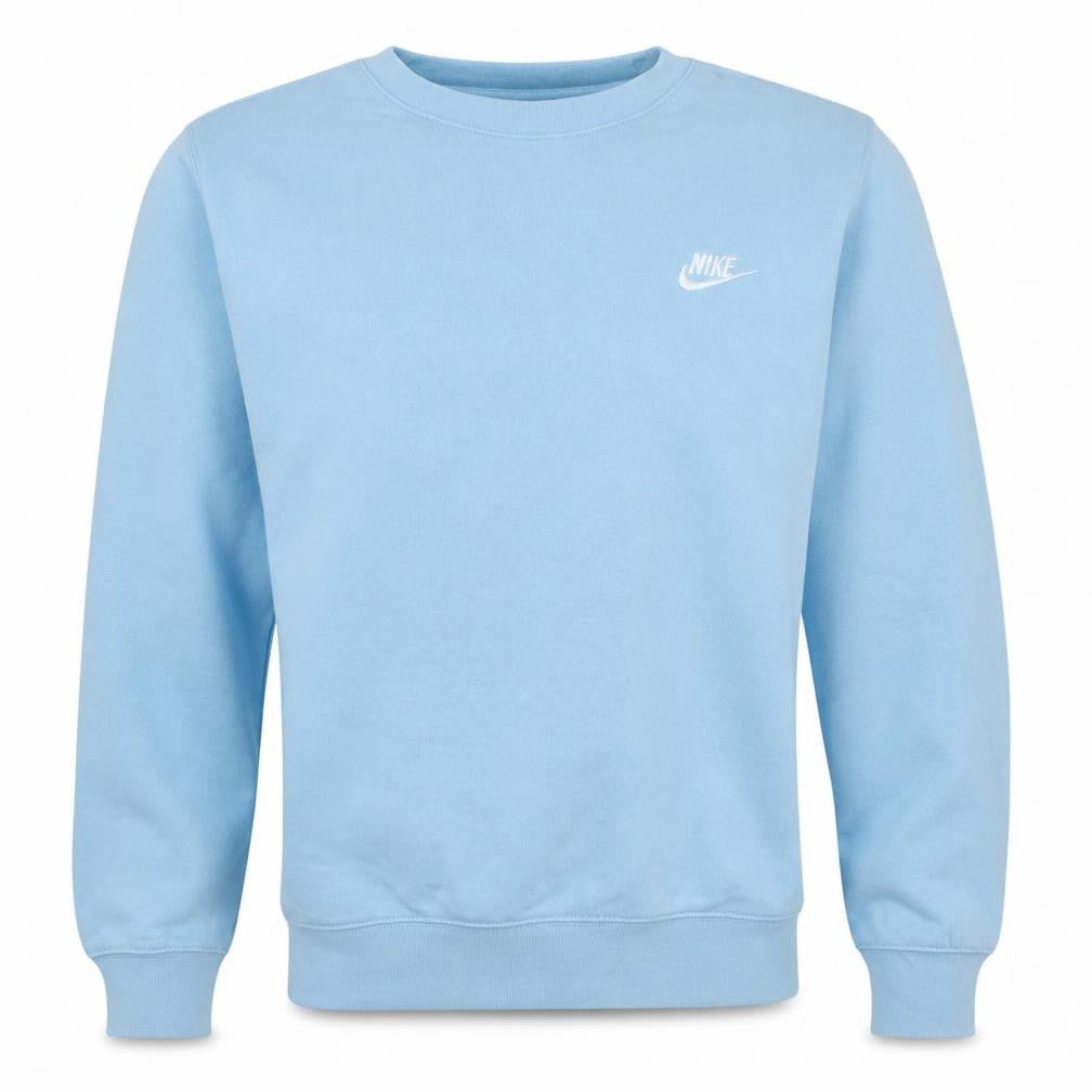 Nike Men Blue Crew Neck Pullover Sweatshirt S Regular Fit