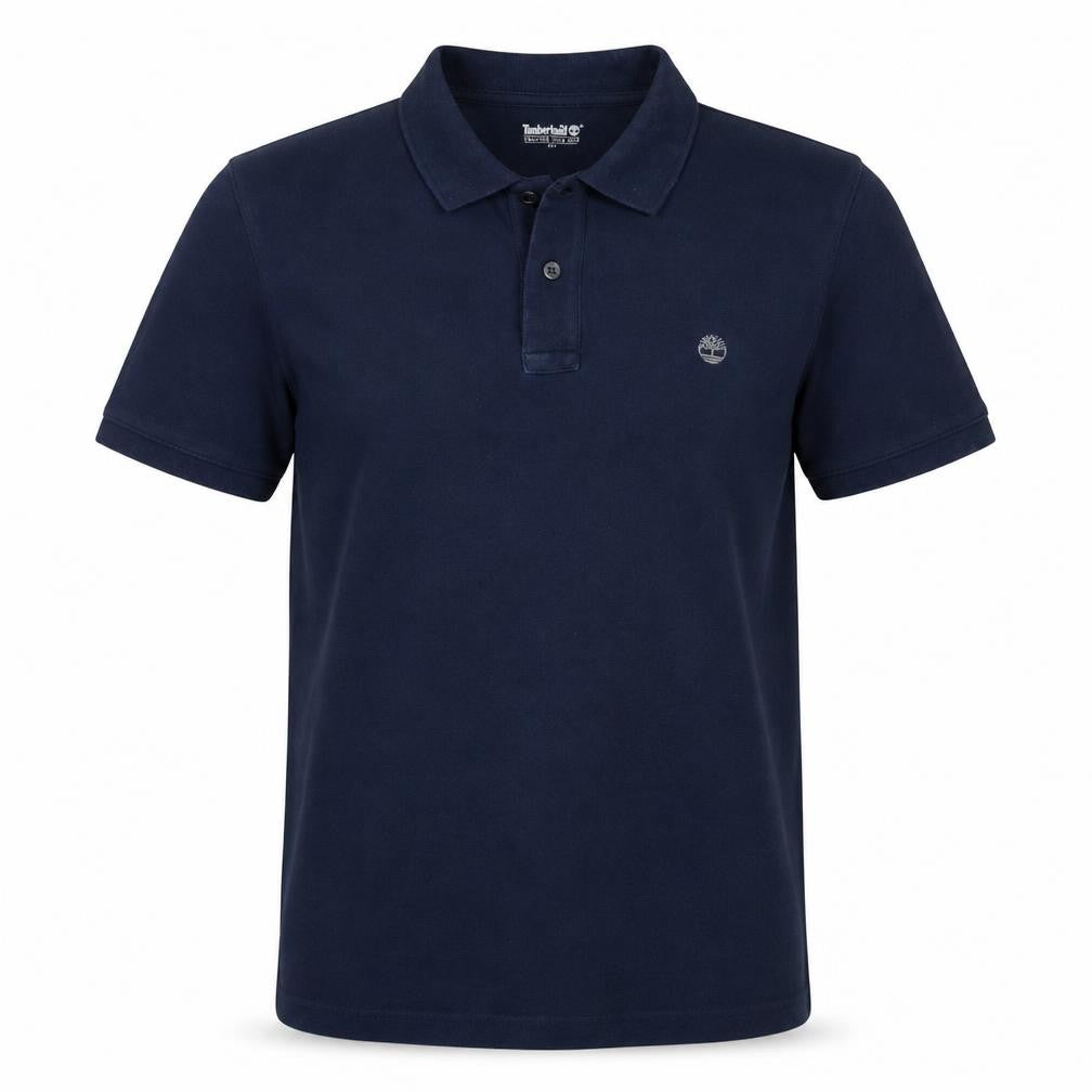 Timberland Men’s Blue Cotton Regular Fit Short Sleeve Polo Shirt S