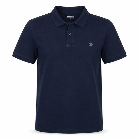 Timberland Men’s Blue Cotton Regular Fit Short Sleeve Polo Shirt S