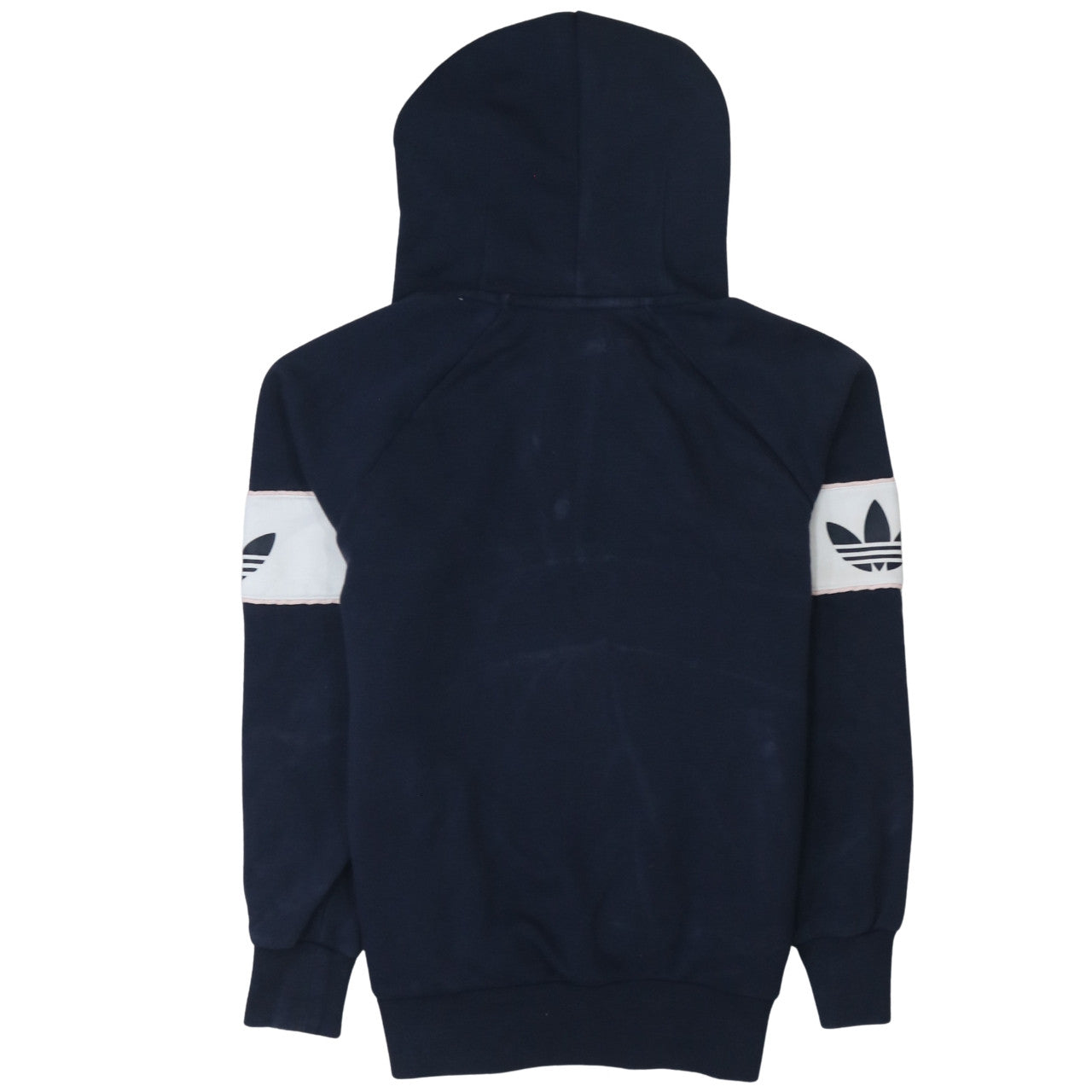 Adidas Womens Navy Blue 1/2 Zip Hooded Sweatshirt Size L