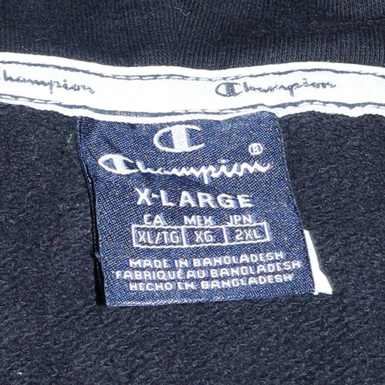 Champion Men's Black XL Pullover Hoodie with Logo Embroidery