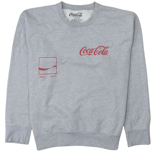 Coca-Cola Grey Women's L Sweatshirt Crew Neck Cotton Blend Pullover