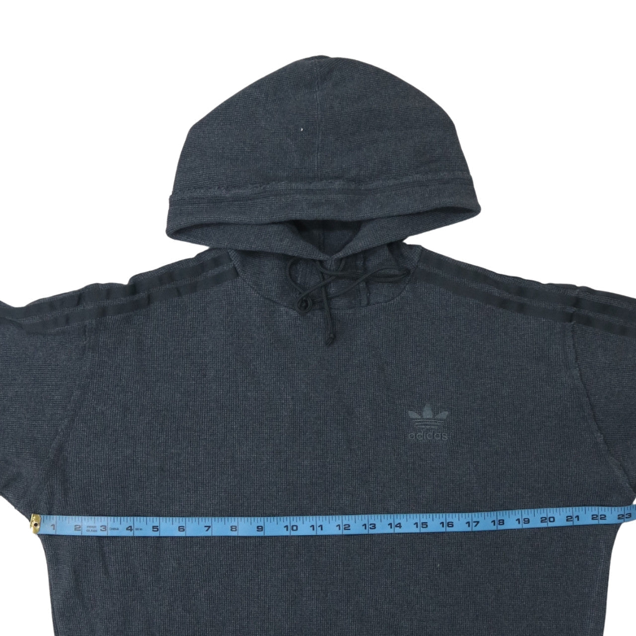 Adidas Men Grey Pullover Hoodie Size L Knit Sports Style