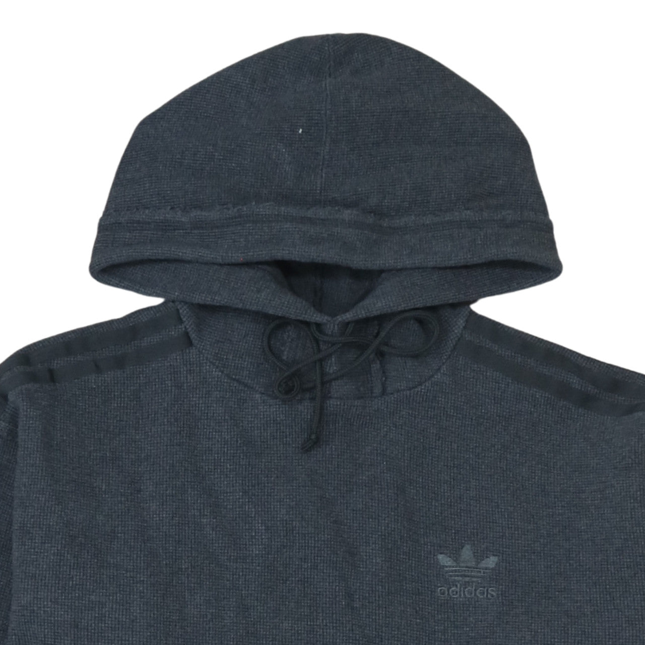 Adidas Men Grey Pullover Hoodie Size L Knit Sports Style