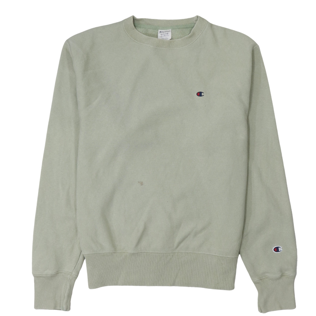 Champion Men's Green Crew Neck Pullover Sweatshirt Medium