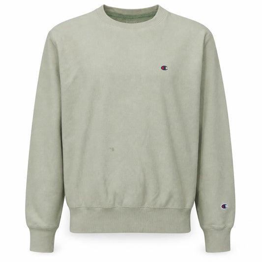 Champion Men's Green Crew Neck Pullover Sweatshirt Medium