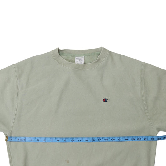 Champion Men's Green Crew Neck Pullover Sweatshirt Medium