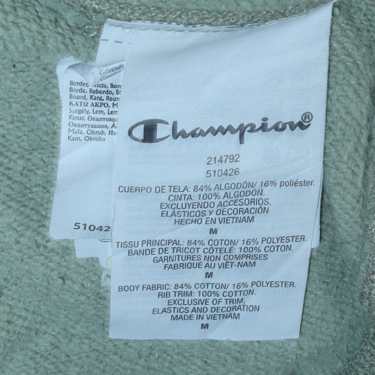 Champion Men's Green Crew Neck Pullover Sweatshirt Medium