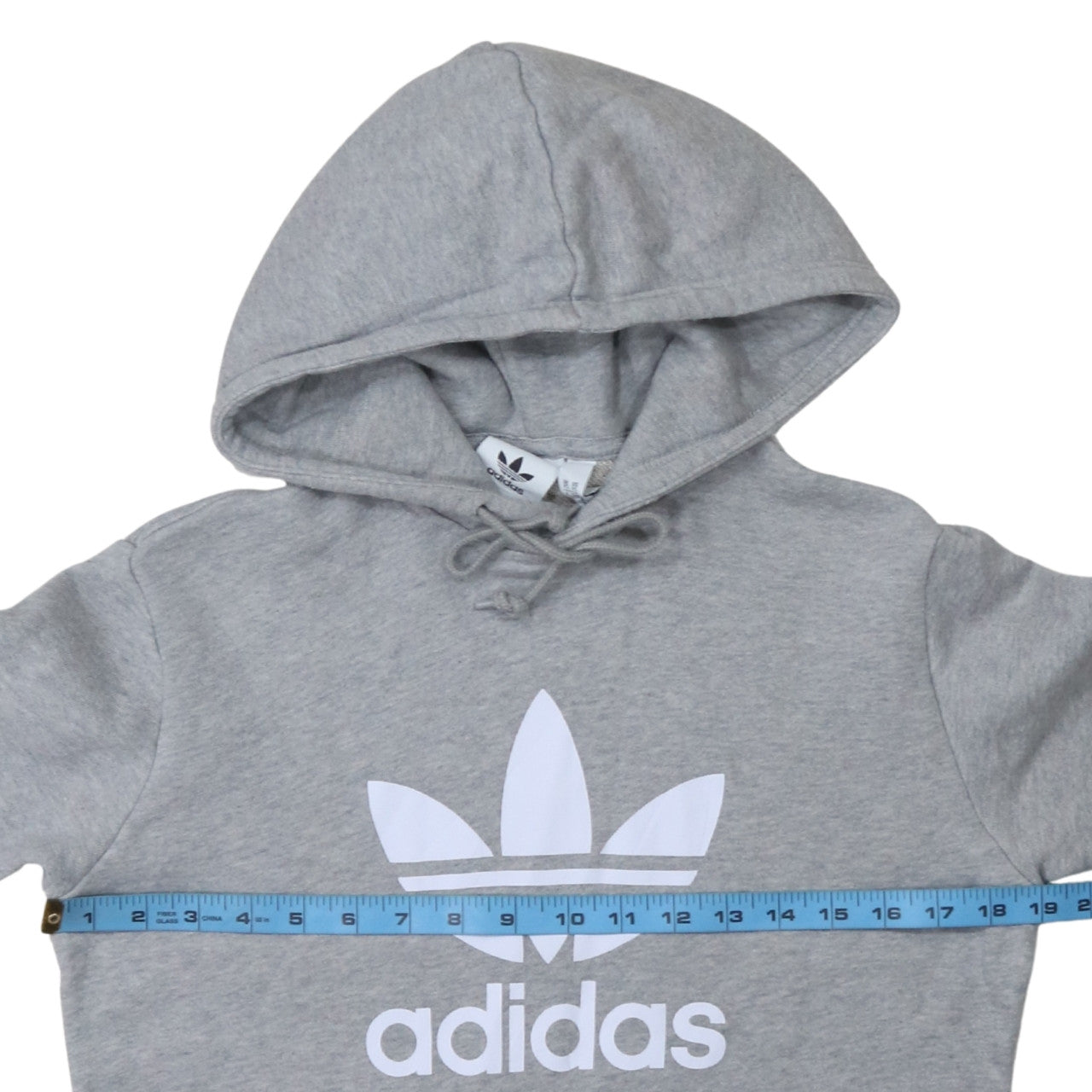 Adidas Mens Grey Pullover Hoodie XS Regular Fit Logo Sweatshirt