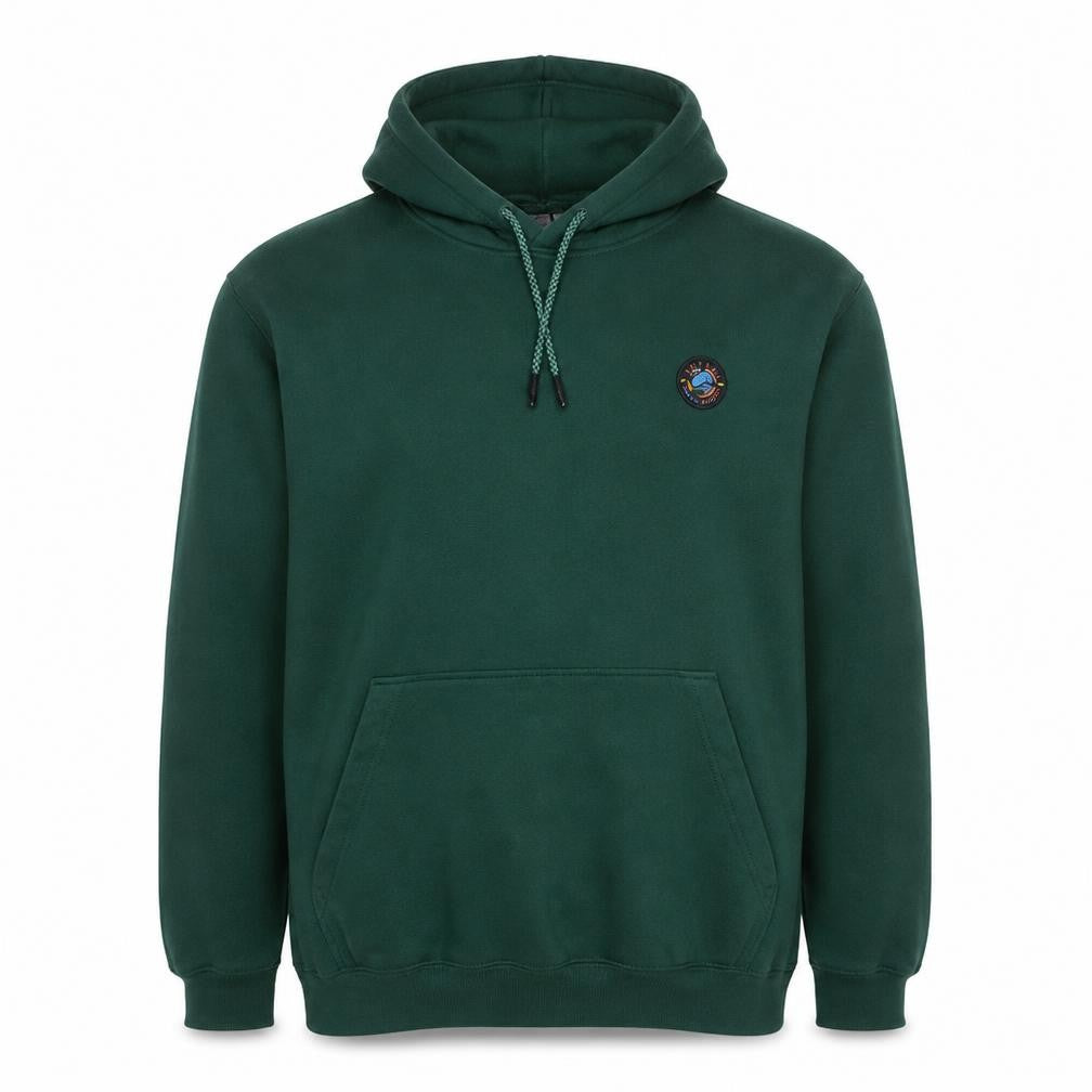 Adidas Men's Green 2XL Pullover Hoodie with Logo and Pockets