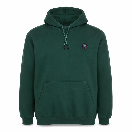 Adidas Men's Green 2XL Pullover Hoodie with Logo and Pockets