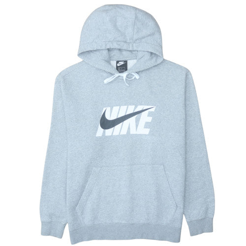 Nike Mens Grey Pullover Hoodie L Sports Fleece Sweatshirt
