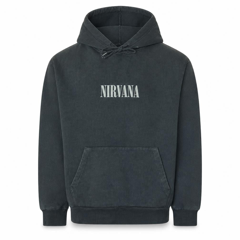 ASOS Design Men’s Black Nirvana Pullover Hoodie XS Music Graphic