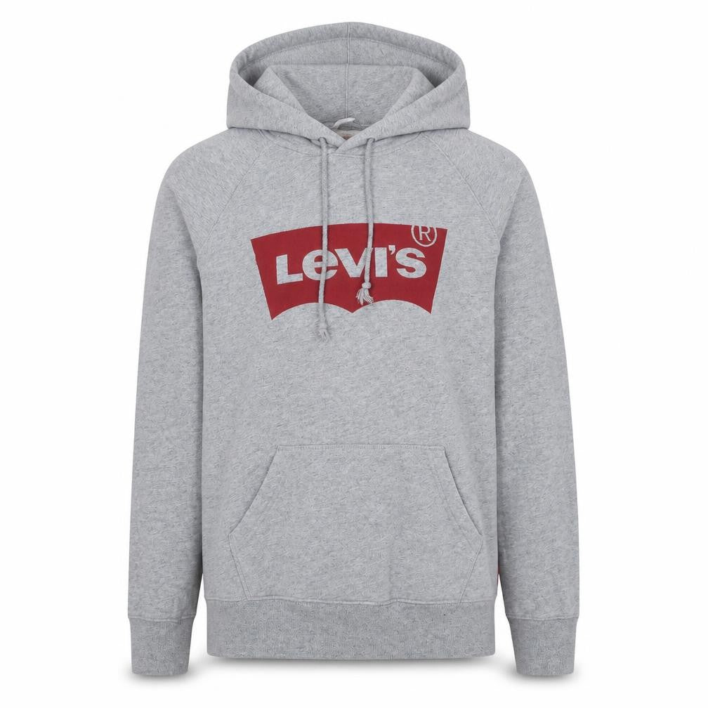Levi's Men's Grey Logo Pullover Hoodie Size M Classic Fleece
