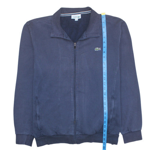 Lacoste Men’s Blue Full Zip Sweatshirt 2XL Logo Collared Fleece