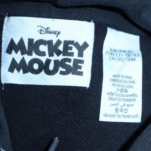 Disney Mickey Mouse Black Hoodie Women's L Pullover Fleece Sweatshirt