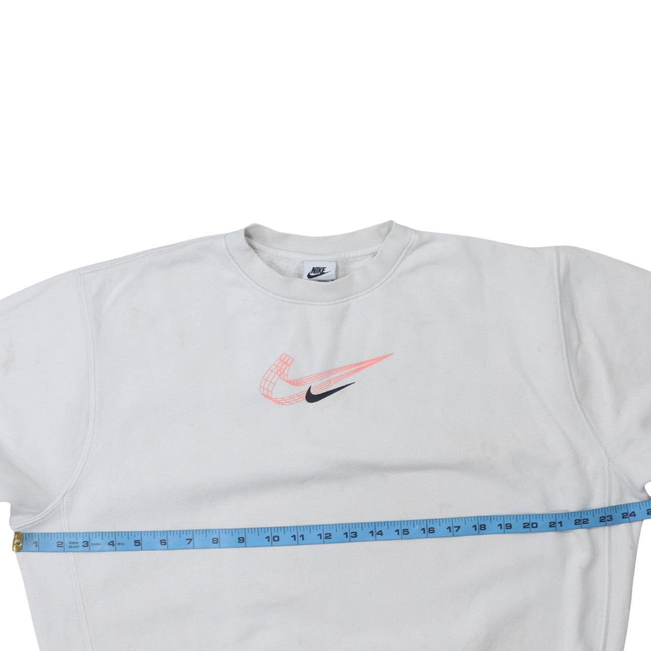 Nike Men's White Crew Neck Logo Pullover Sweatshirt M