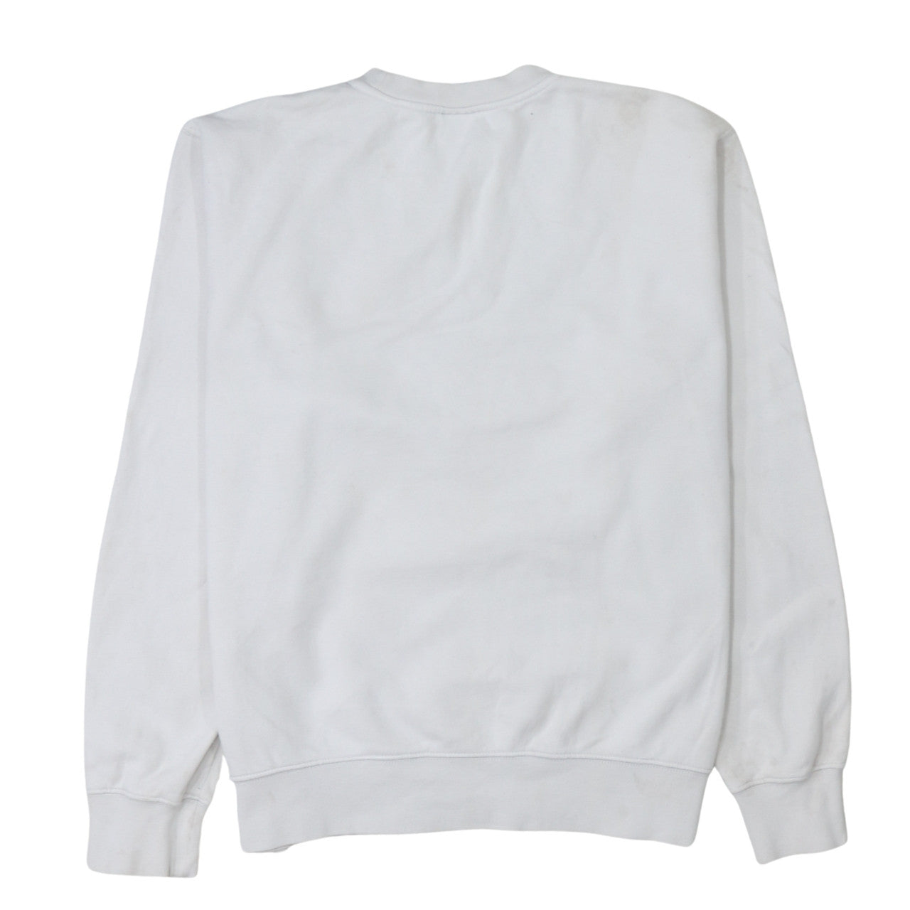 Nike Men's White Crew Neck Logo Pullover Sweatshirt M