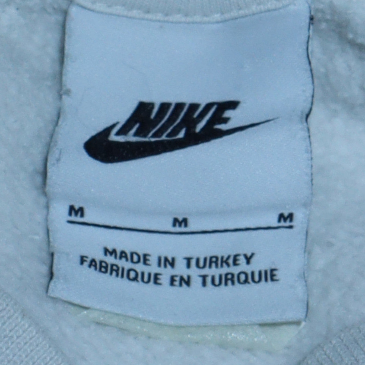 Nike Men's White Crew Neck Logo Pullover Sweatshirt M