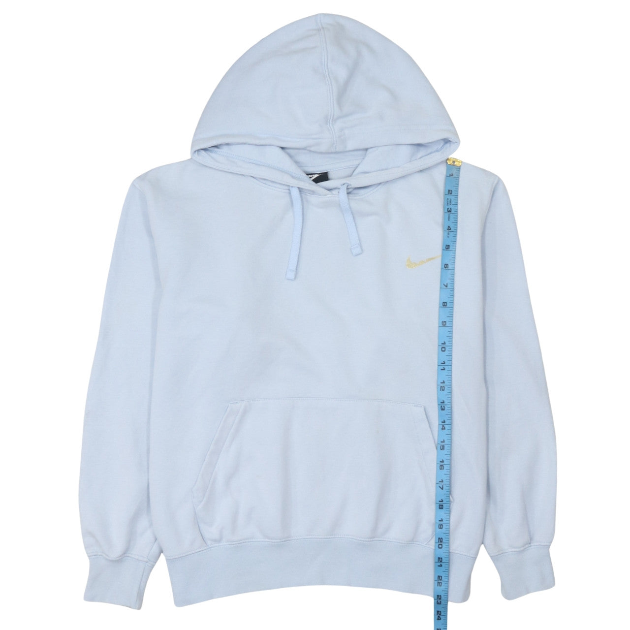 Nike Men’s Blue Pullover Hoodie M Regular Fit Logo Sportswear