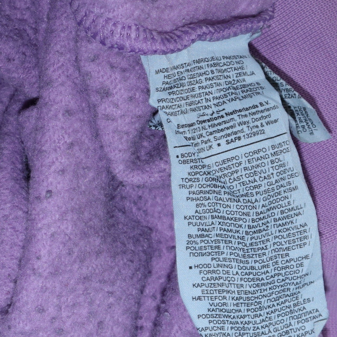 Nike Women’s Purple Pullover Hoodie Size L Cotton Blend Sweatshirt