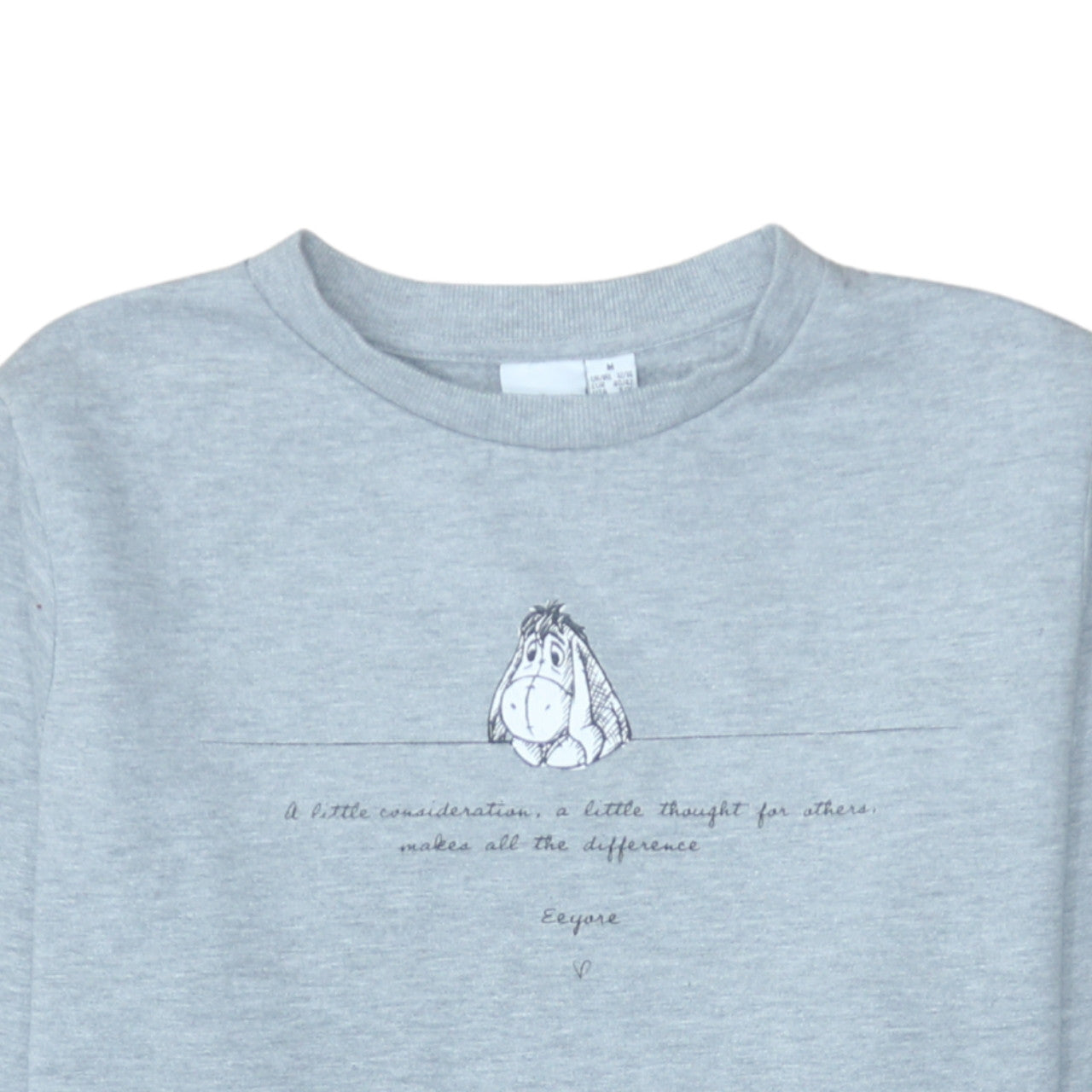 Disney Primark Women’s Grey Eeyore Sweatshirt Size 12/14 M