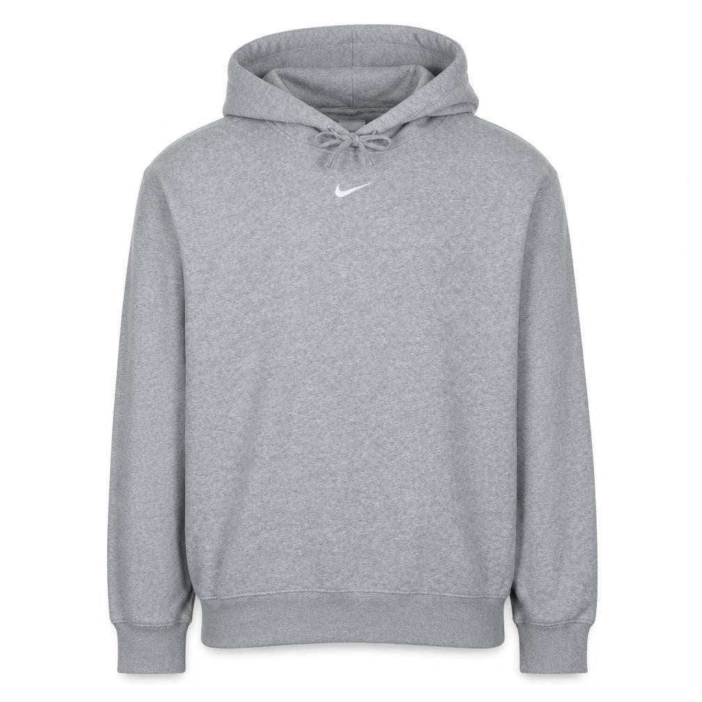 Nike Men's Grey Pullover Hoodie M Regular Fit Fleece Sweatshirt