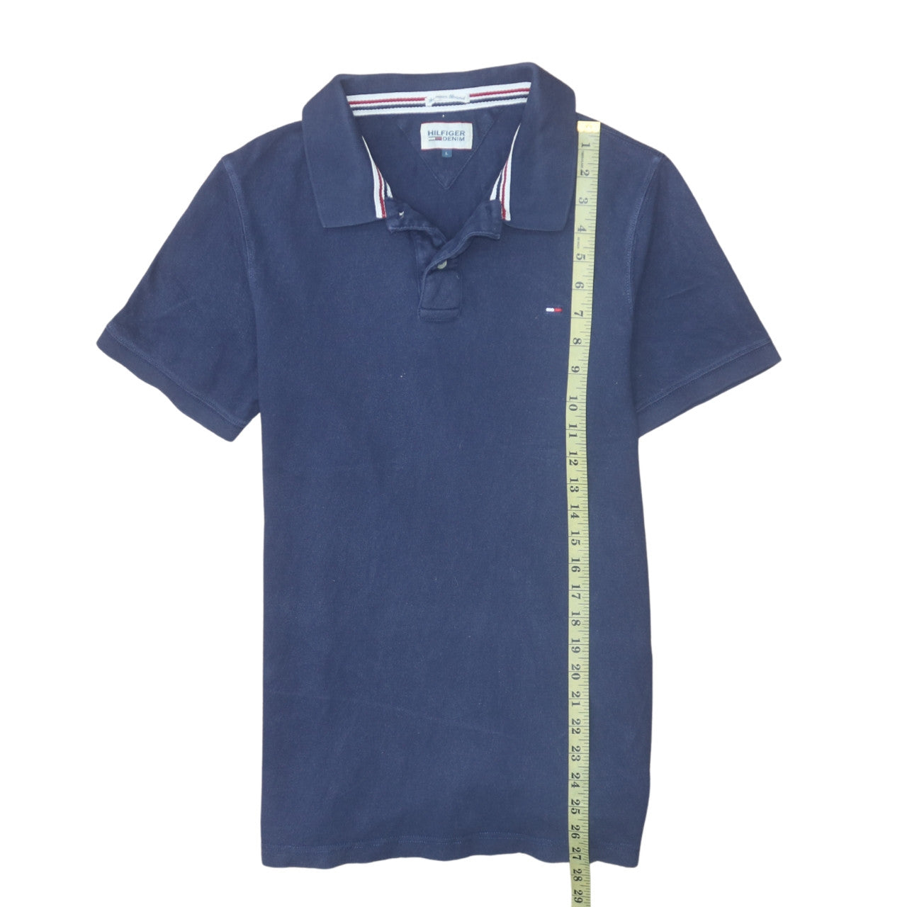 Tommy Hilfiger Denim Men's Blue Polo Shirt Size L Classic Fit