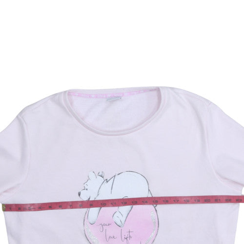 Disney Women Pink Winnie the Pooh Pullover Sweatshirt Size 16-18