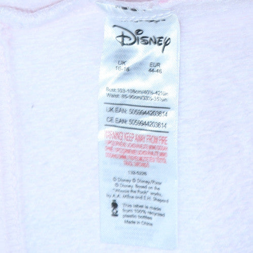 Disney Women Pink Winnie the Pooh Pullover Sweatshirt Size 16-18