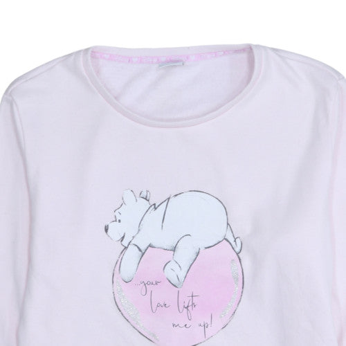 Disney Women Pink Winnie the Pooh Pullover Sweatshirt Size 16-18