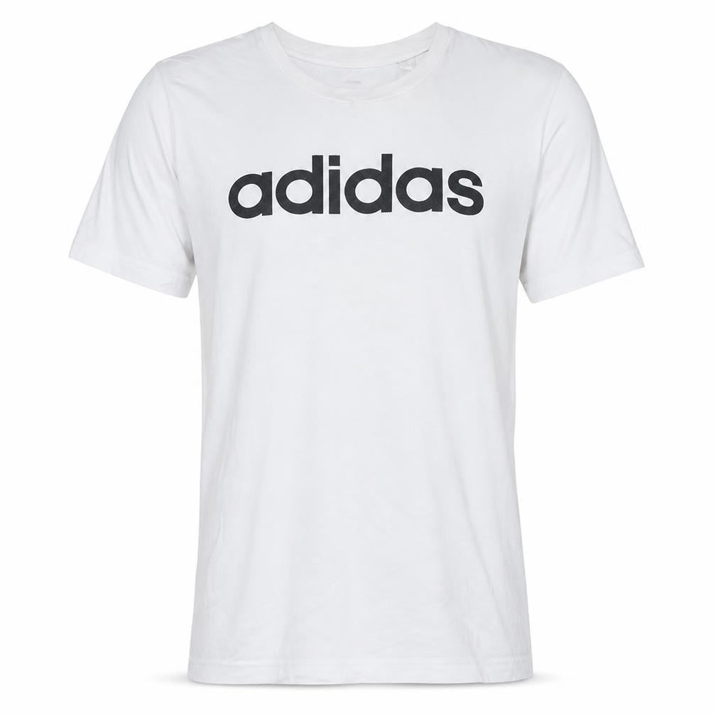 Adidas Men's White Small Logo Crew Neck Cotton T-Shirt