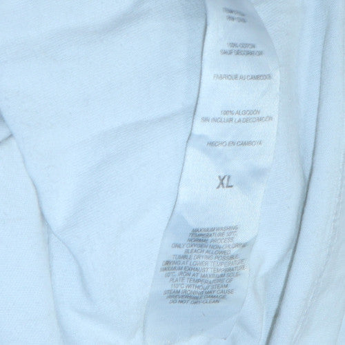 Champion Men's White XL Logo Crew Neck T-Shirt