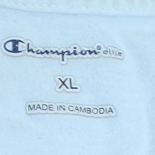 Champion Men's White XL Logo Crew Neck T-Shirt
