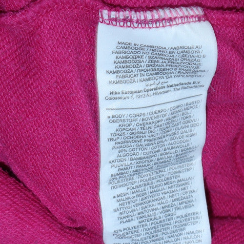 Nike Air Women's Pink XS Pullover Hoodie with Mesh Pocket